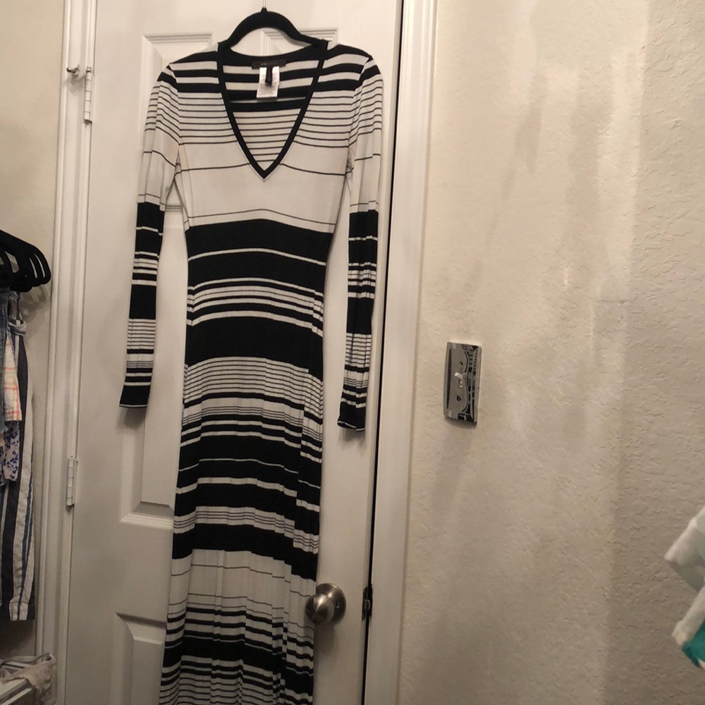 BCBG MaxAzria Dtriped Maxi Dress